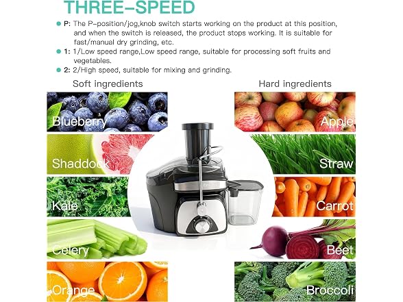 AZEUS Juicer Extractor with Titanium Blades