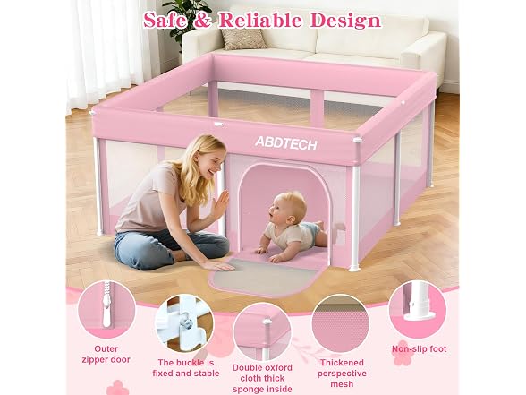 Abdtech Foldable Playpen for Babies