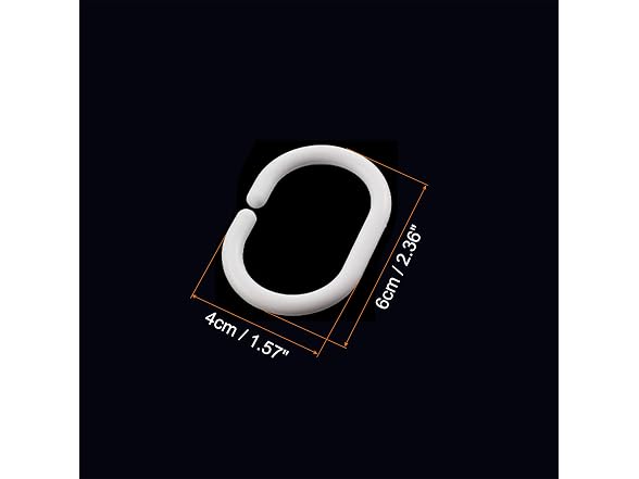 uxcell Bath Hardware C Rings Shower Curt