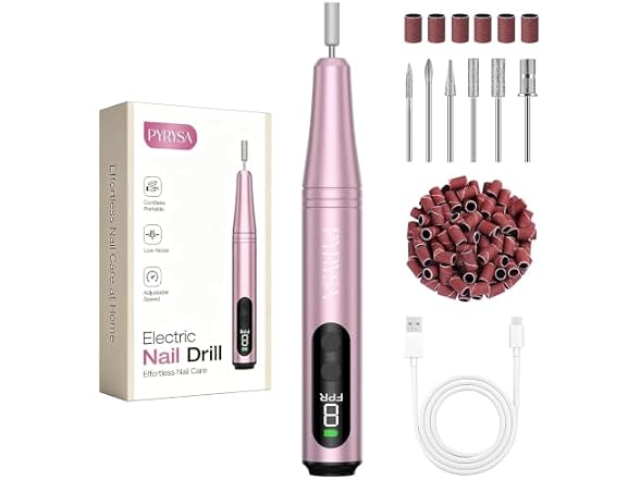 Cordless Electric Nail Drill, 9 Speed