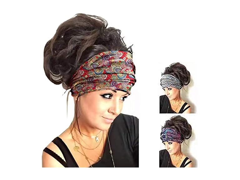 3 Pack Women's Elastic Sports Headband