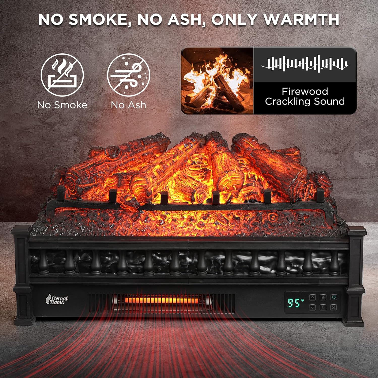 TURBRO Eternal Flame 26" Smart Fireplace - Gallery 12