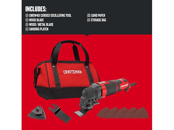 CRAFTSMAN CMEW401 3A Variable Speed 10pc Mulit-tool Kit