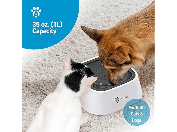 ANYPET No-Spill Dog Water Bowl, Anti-Splash