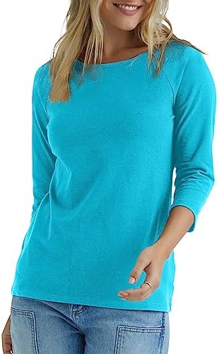 Hanes Womens Stretch Cotton Raglan Tee