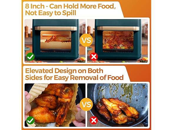 Air Fryer Paper Liners Disposable: 100PCS