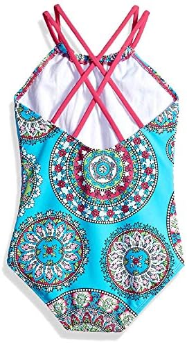 Kanu Surf Girls Beach Sport Halter One Piece Swimsuit, Jasmine Aqua, 12