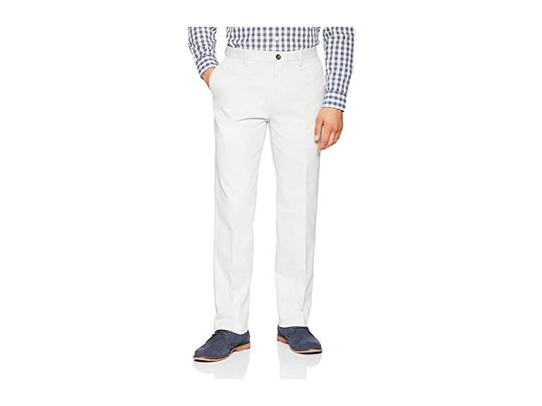 Amazon Essentials Men's Classic-Fit Wrinkle-Resistant Flat-Front Chino Pant (Available in Big & Tall), Light Grey, 32W x 32L