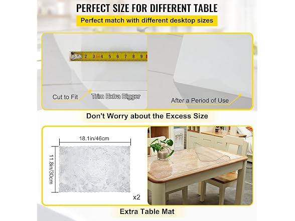VEVOR Plastic Table Cover 40 x 80 Inch