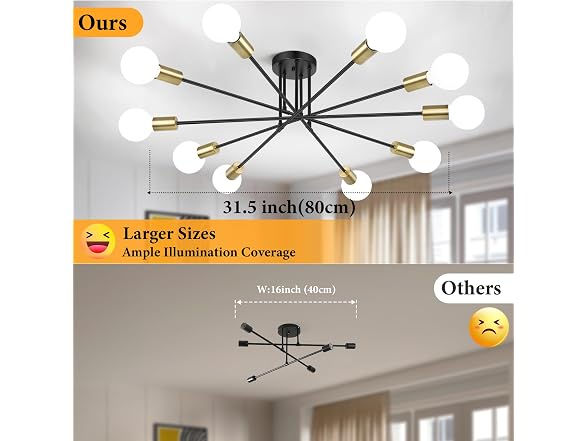 Bosceos Semi Flush Mount Ceiling Light Fixture - Gallery 3