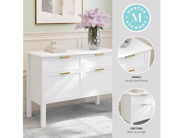 Martha Stewart Hutton File Cabinet, Wht
