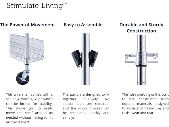 HEAVY DUTY Black 5-Tier Wire Shelving - Gallery 8