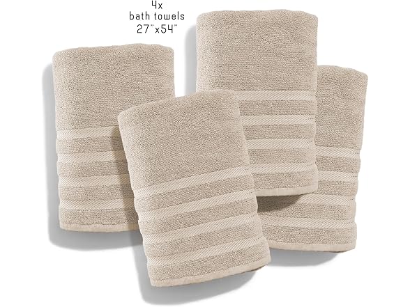 Hearth & Harbor Bath Towels for Bathroom - 100% Cotton