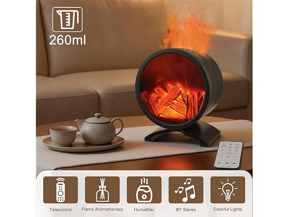 Fireplace Flame Oil Diffuser