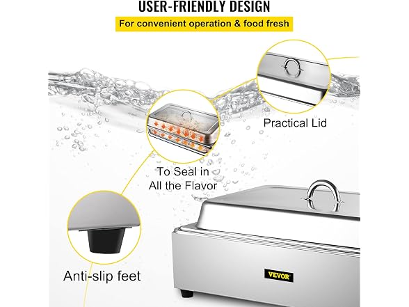 Commercial Food Warmer, Full-Size 1 Pot Steam