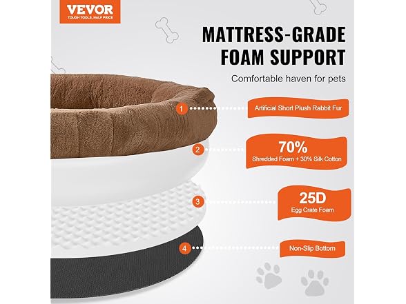 VEVOR Human Dog Bed, 72" x48"x10" Human