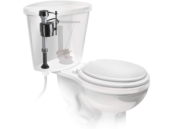 Fluidmaster 400A Anti-Siphon Universal Toilet Fill Valve, Black