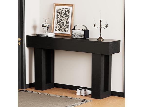 Black 63 Inch Long Console Table