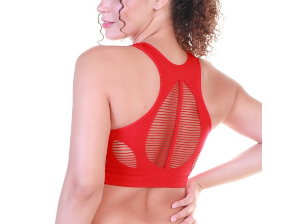 Seamless Racerback Bra with Cutouts