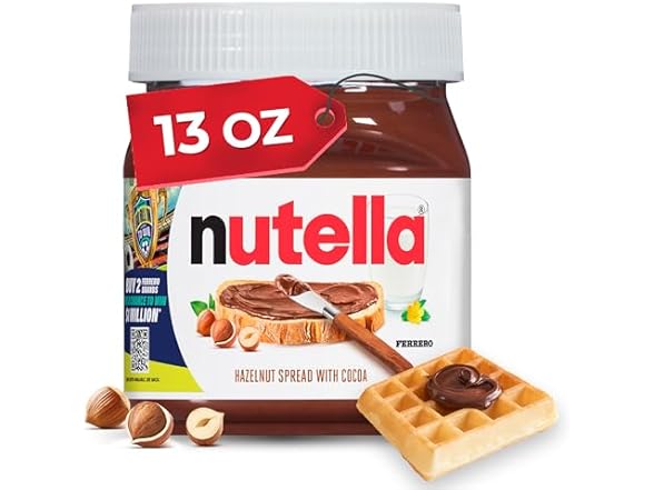 Nutella Hazelnut Spread With Cocoa, 13 Oz Jar