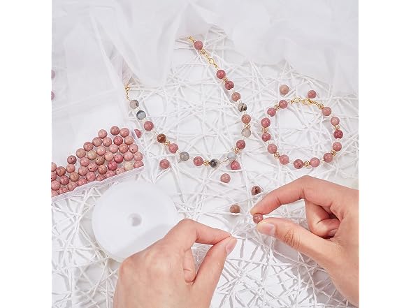 arricraft About 94 Pcs 8mm Natural Stone Beads Rhodonite