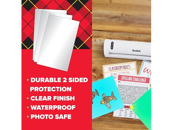 Scotch Thermal Pouches TP3860-25 25 Laminator Pouches