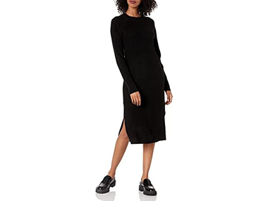 $6.99, Was $59.90, 88% Off! The Drop Women Renata Rib Midi Dress dealfomo