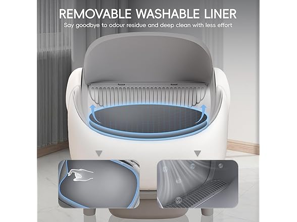 Open-Top Self Cleaning Litter Box, Automatic Litter Box with (Open Box)