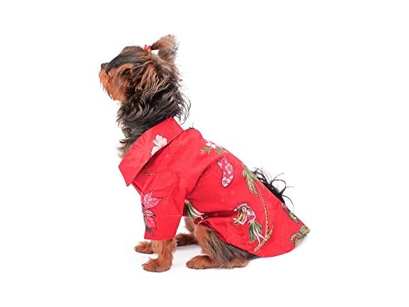 Hawaiian Matching Pattern Dog Aloha Shirt in