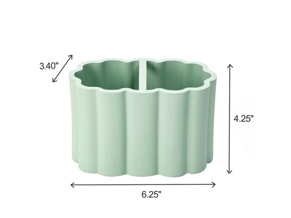 J&V Textiles 7 Pc Resin Bathroom Accessories Set SAGE