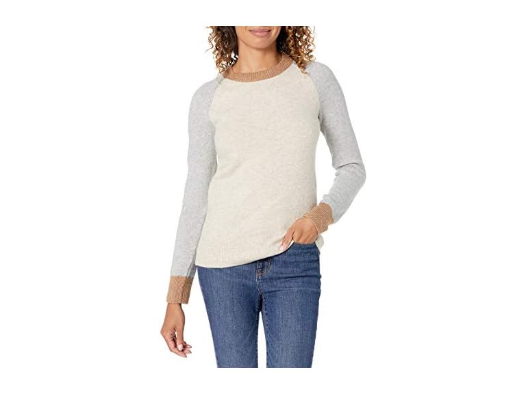 Grey Oatmeal Heather Color Block