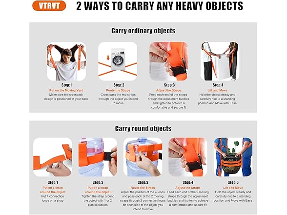 Moving and Lifting Straps with Padded Vest