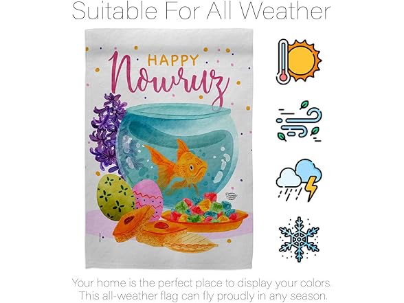 Ornament Collection Iranian Nowruz Garden Flag Hom