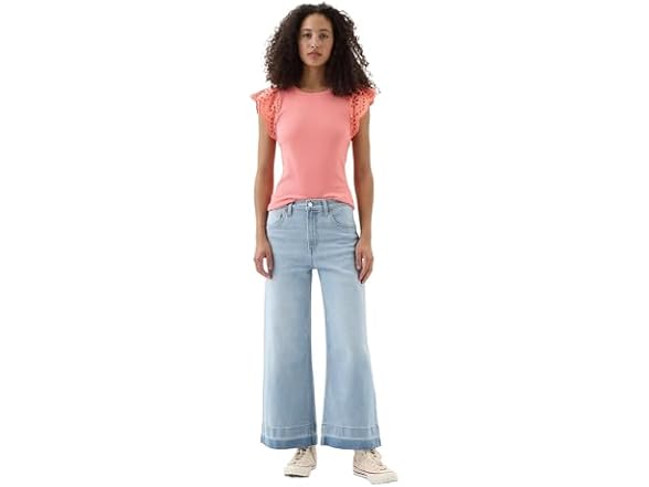 GAP Women High Rise Wide Leg Jeans