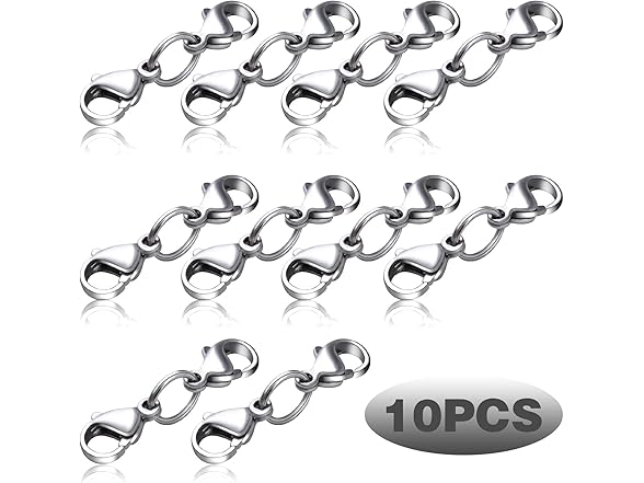 10 Sets Double Lobster Clasp Extender
