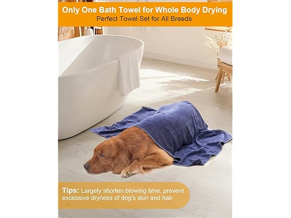 JETOG 2-PCS Fast Drying Dog Towels
