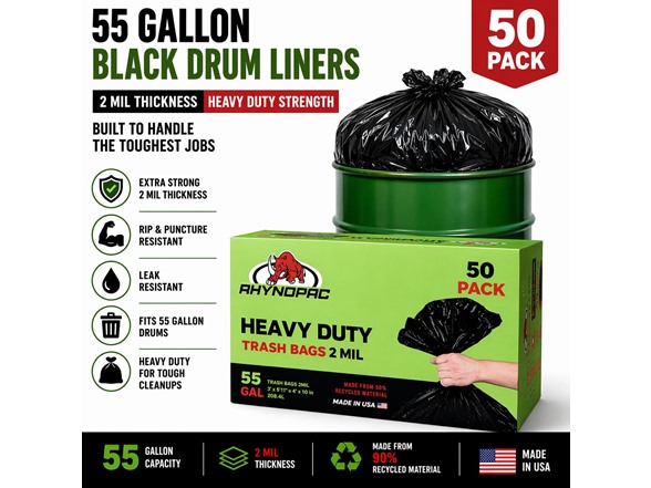 55 Gallon 2 Mil Drum Liner