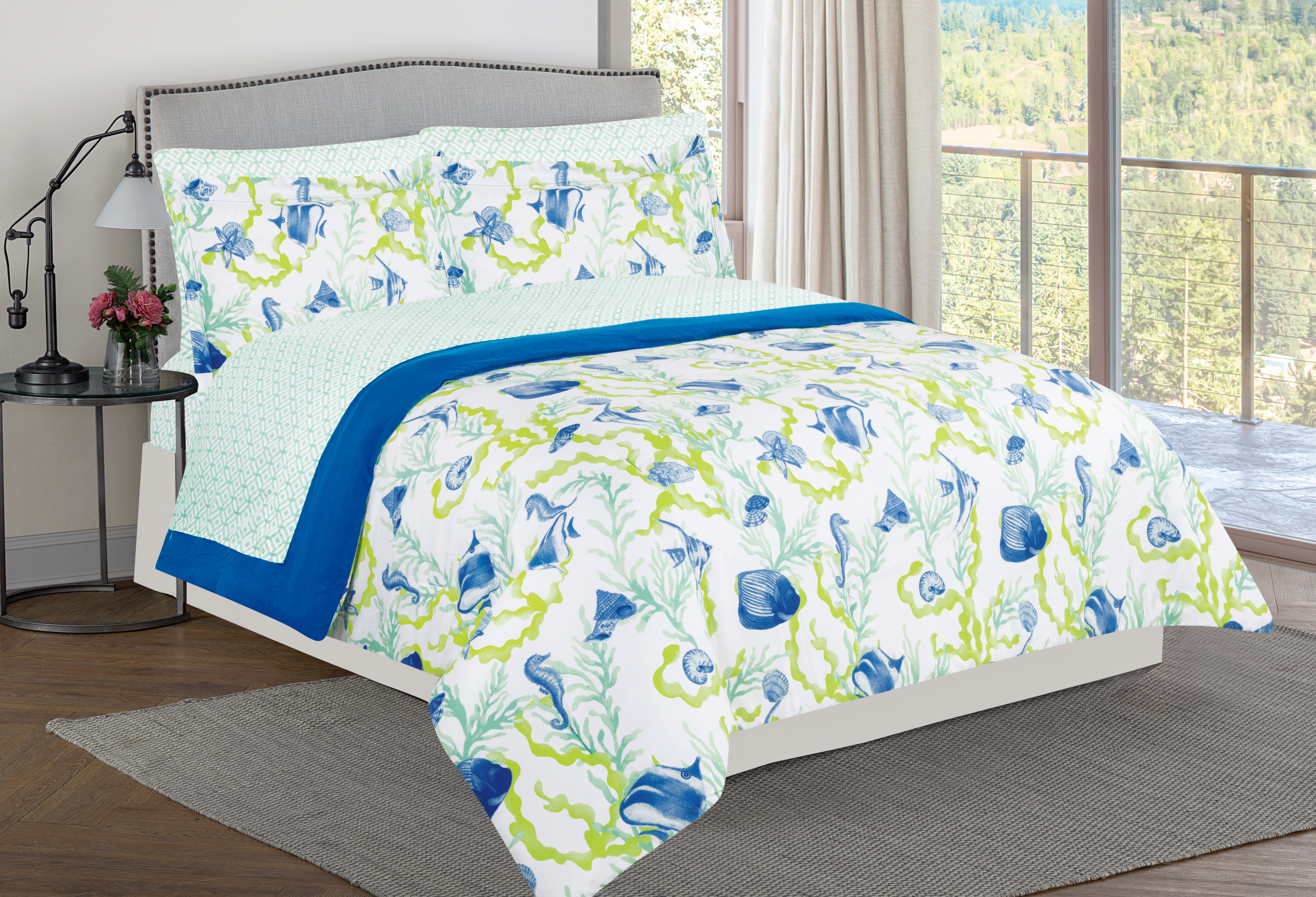7-PC Reversible Coastal Bed-in-a-Bag Set - Gallery 3