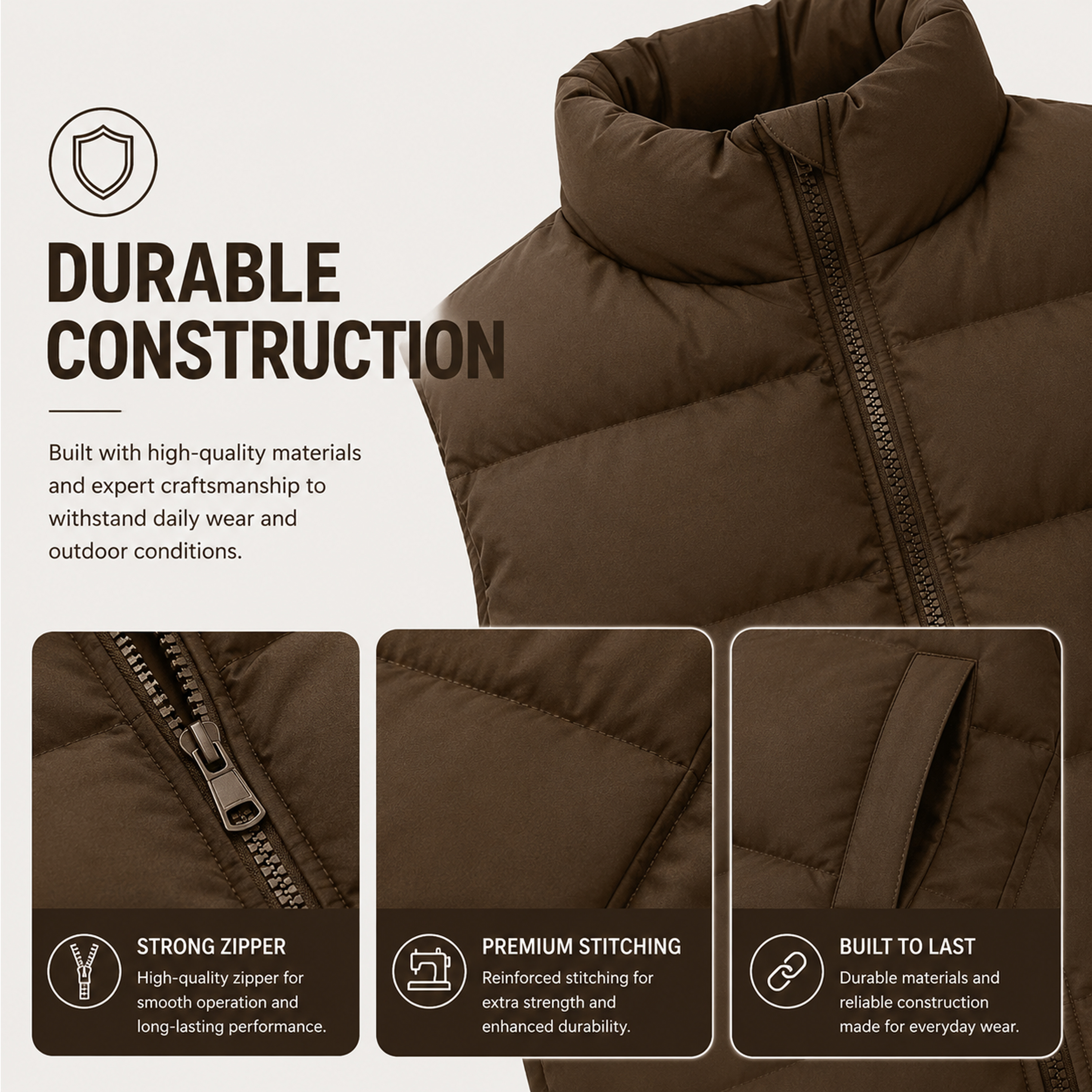 Mens Heavyweight Puffer Bubble Vest - Gallery 25