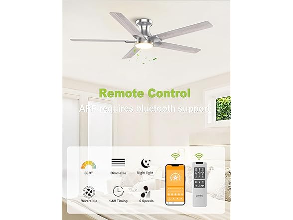DAMINY Ceiling Fan | 52 in Modern