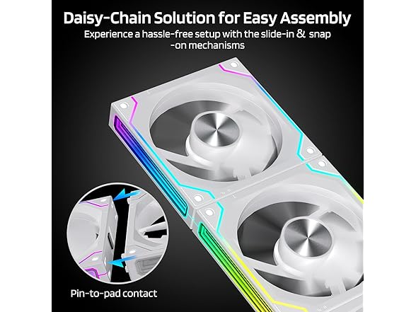 LTC CF122D 120mm Daisy-Chain Case Fan, ARGB