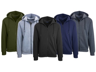 $14.99, Was $14.99 Mens Classic Fleece-Lined Zip Hoodie (M-3XL) dealfomo