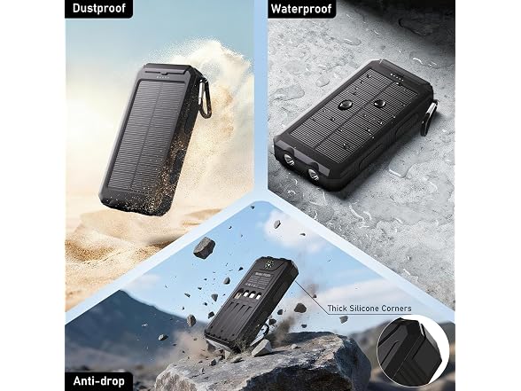 Durecopow Solar Charger Power Bank