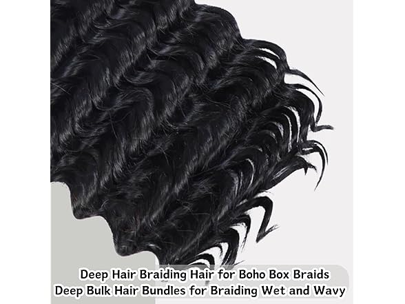 Deep Wave Bulk Hair For Braiding Hair