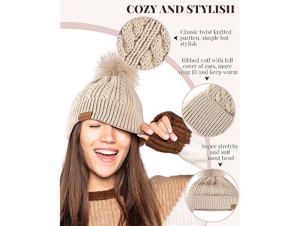 Alepo Women (OS) Winter Beanie Hat Navy