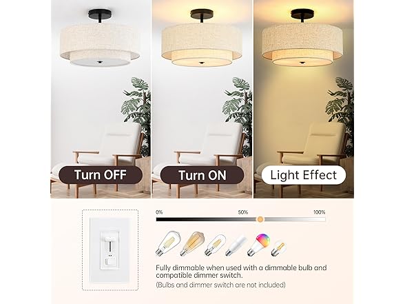 Semi Flush Mount Ceiling Light
