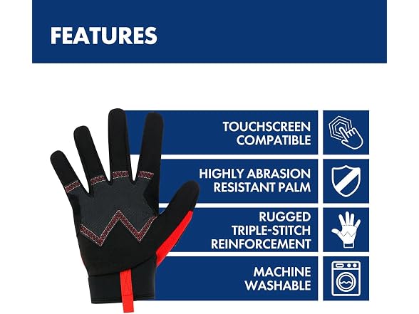 Wrangler Performance Men’s Pro Builder Gloves LG