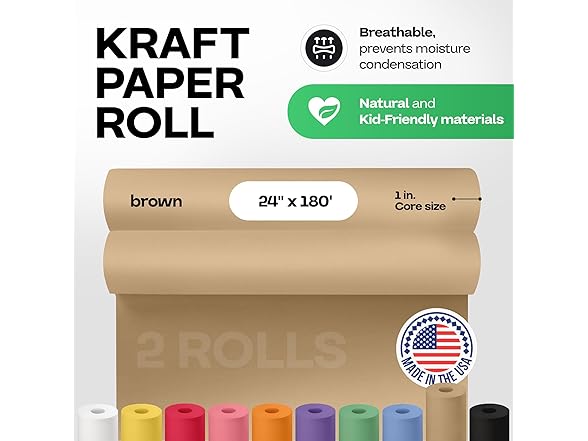 IDL Packaging Brown Kraft Paper Roll 24" x 2160"
