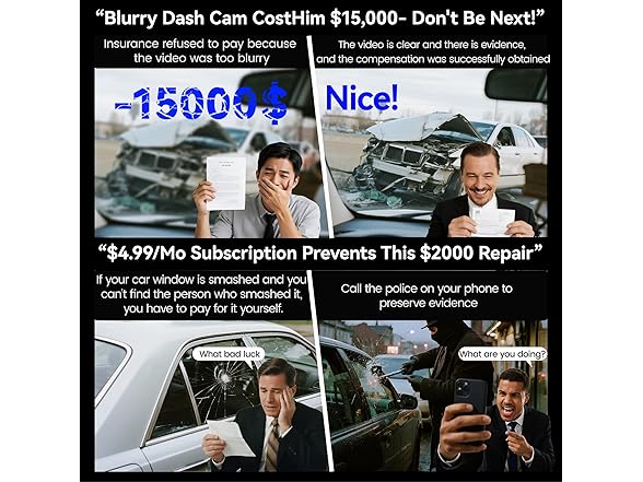 DeerAsk Dual 1080P Front and Inside Dash Cam