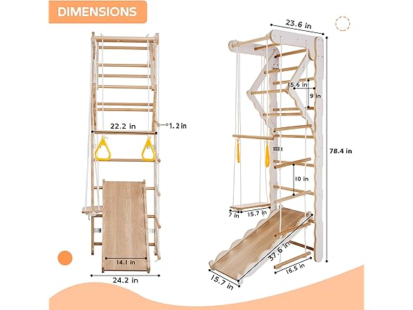 SPOFLYINN 7-in-1 Jungle Gym for Toddlers